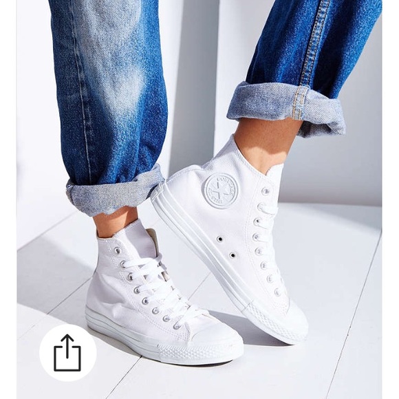 White leather hi top converse BRAND NEW