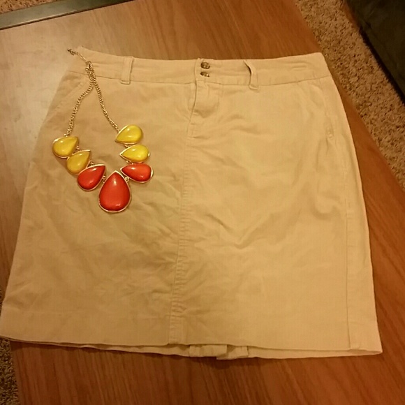 Corduroy pencil skirt