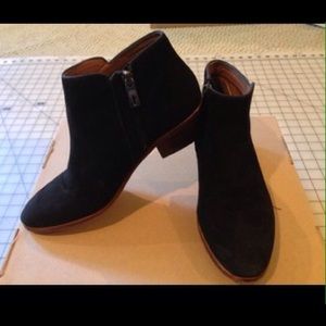 Sam Edelman 'Petty' Black Suede ankle booties