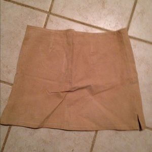 Suede mini skirt