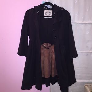 Free people mid length sleeve black jacket medium