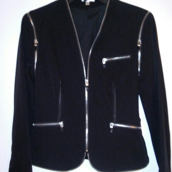 Selling a Cache black jacket with zippers size 4