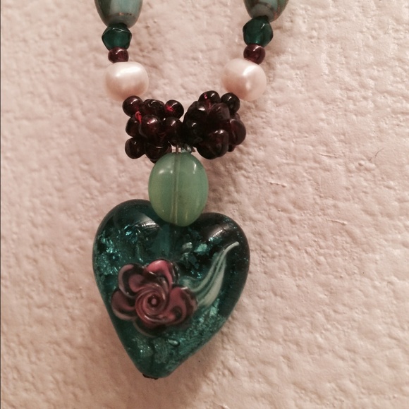 necklace turquoise blue,green