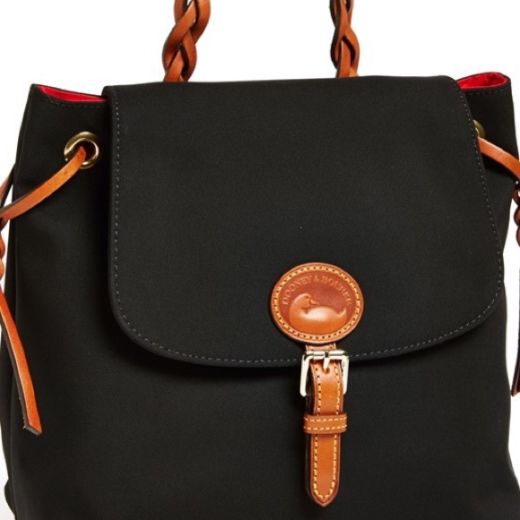 Dooney & Bourke Nylon Flap Backpack (Black)