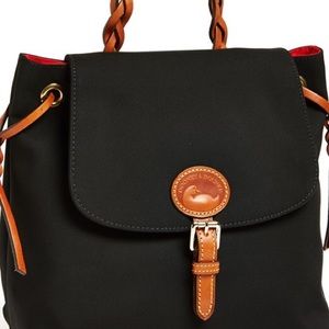 Dooney & Bourke Nylon Flap Backpack (Black)