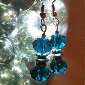 Handmade Sea Green Swarovski Earrings