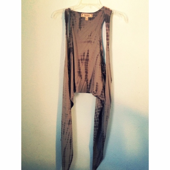 FREE Tie Dyed sleeveless cardigan