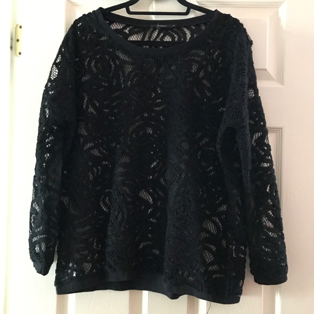 New LF Stores Sheer Lace sweater