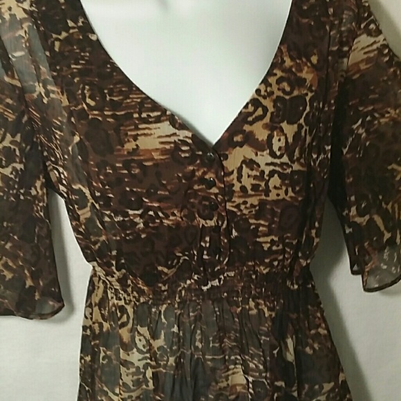 Animal print sheer blouse - Picture 2 of 3