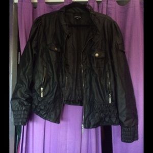 Black pho leather jacket