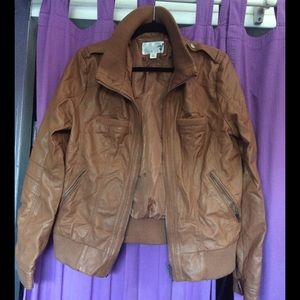 Brown pho leather jacket