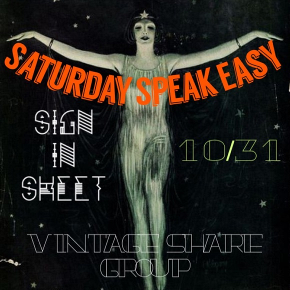 VSG Saturday Speak Easy 10/31