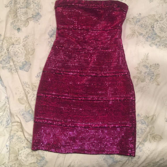 Hot pink party dress