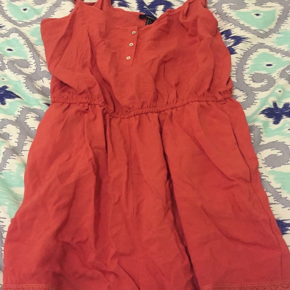 Reddish orange romper