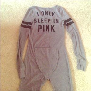 "l ONLY SLEEP IN PINK" onesie