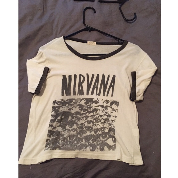 Brandy Melville Nirvana crop tee