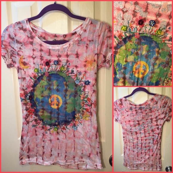 Burnout world peace tee