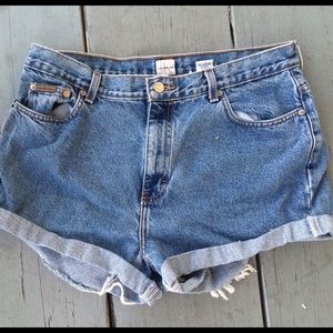 Denim High Waisted Shorts