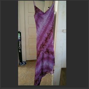BEBE Purple Leopard Print Dress