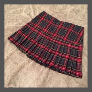 Red Plaid Schoolgirl Pleated Skirt ❣