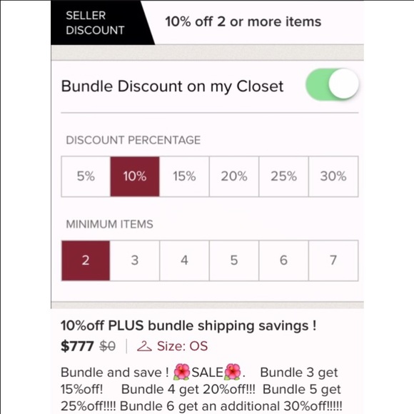 10%off PLUS bundle shipping savings !