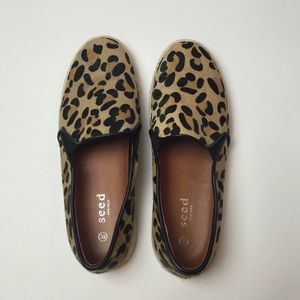 Mustard Seed Leopard Slip Ons