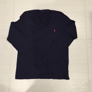 Ralph Lauren Sport fitted black long sleeve tee