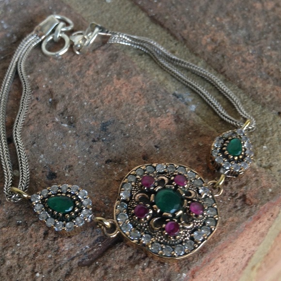RUBY EMERALD TOPAZ BRACELETS - Picture 2 of 3