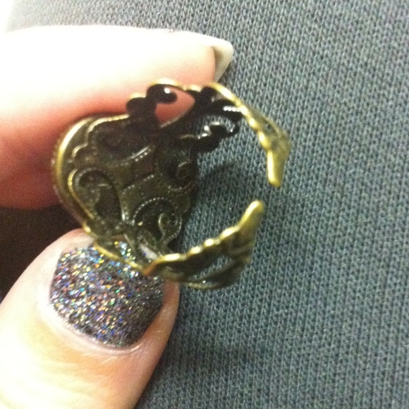 FINAL PRICE! Handmade glass fire opal ring - Picture 4 of 4