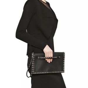 Black Valentino Rockstud Clutch
