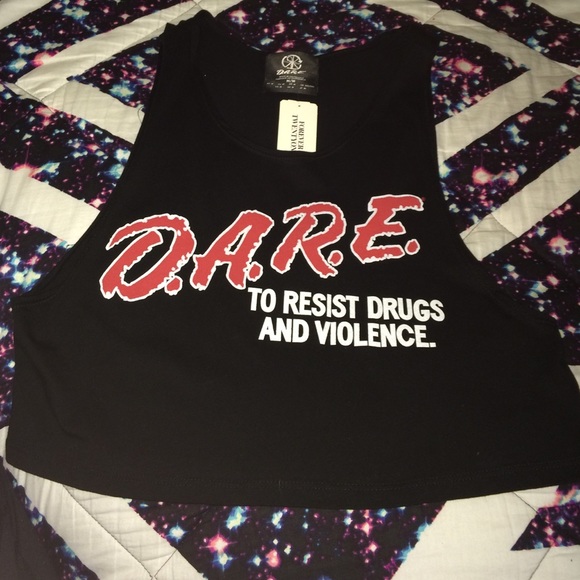 Forever 21 D.A.R.E Cropped Tank Top