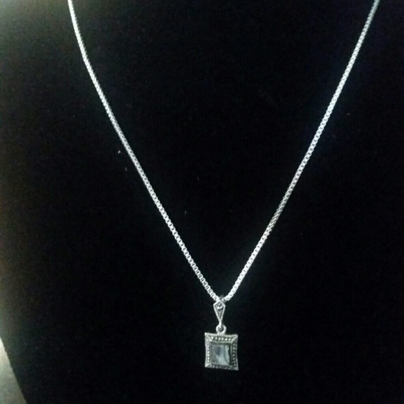 Abalone petite charm on box chain