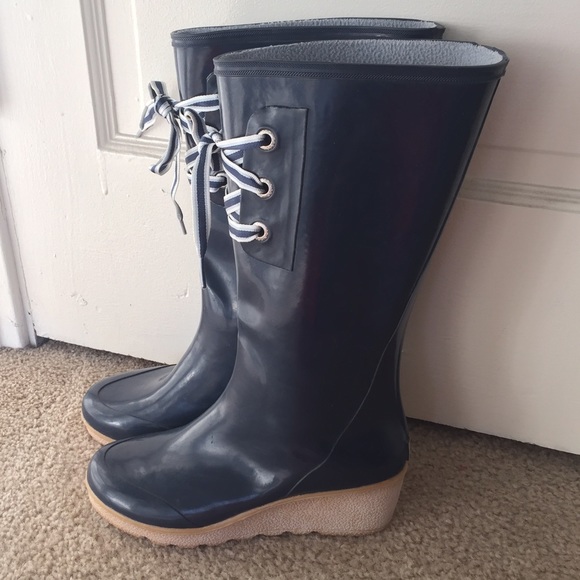 Sperry Topsider wedge rain boots