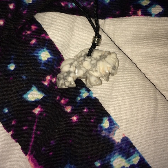 Marble Elephant Necklace