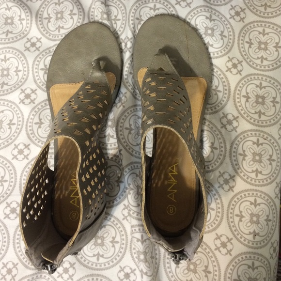 SOLD- Grey Sandals - Picture 2 of 3