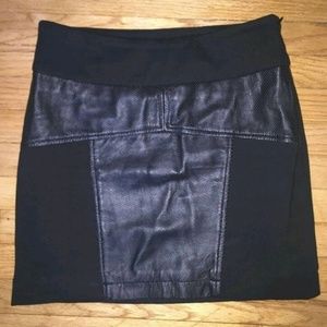 BCBGeneration leather applique mini skirt.