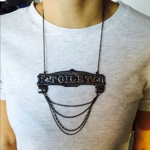 Hand made "toilet" necklace