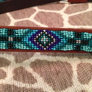 Blue beaded belt