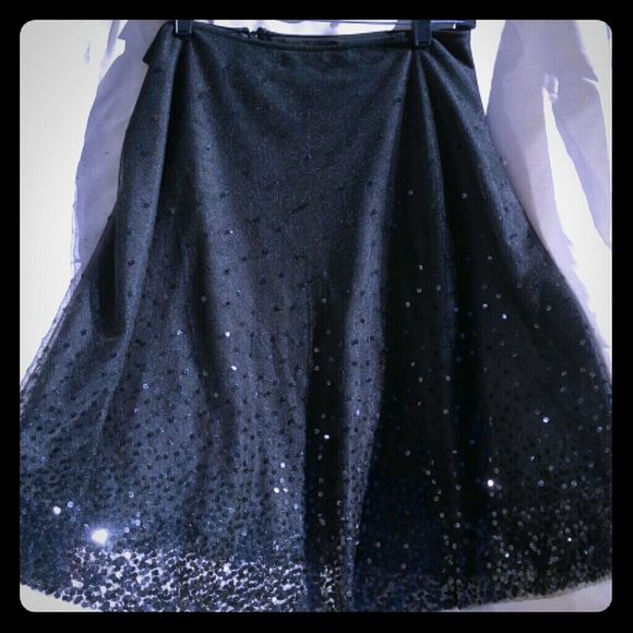 Black sequin skirt