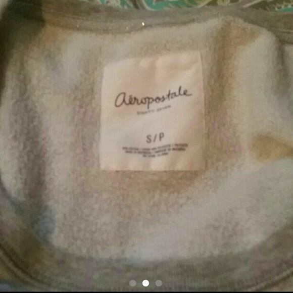 Gray Sweater with Gold Letters and Front Pocket - Picture 3 of 3