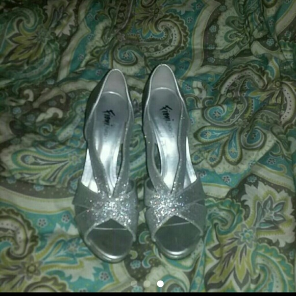 Silver Sparkly Heels - Picture 2 of 3