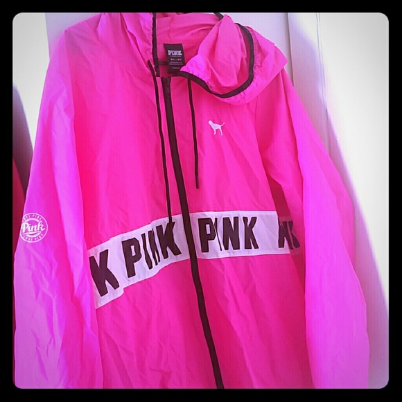 Pink rain jacket