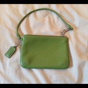 Green coach wristlet