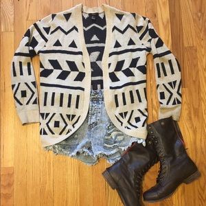 Forever 21 tribal open sweater in Large