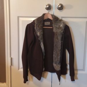 Juicy Couture rabbit fur lined hoodie - reduced