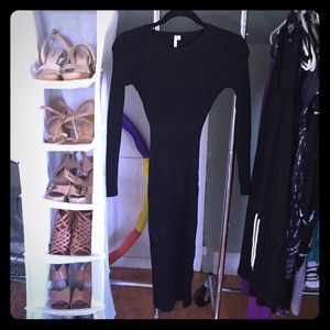 Mono B black knit sweater dress