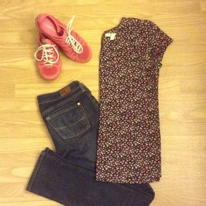 Chiffon Black Floral Tunic