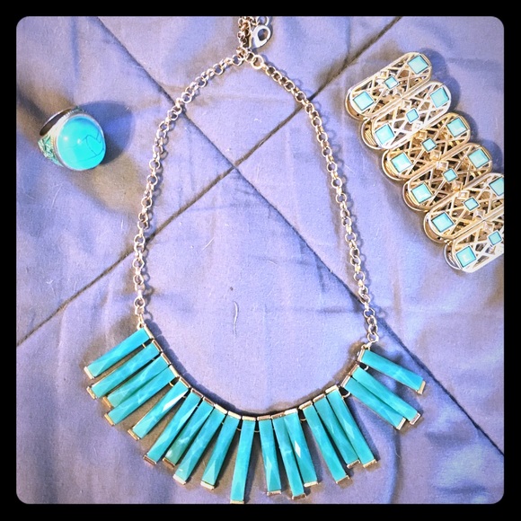 H&M Turquoise jewelry set - Picture 1 of 4