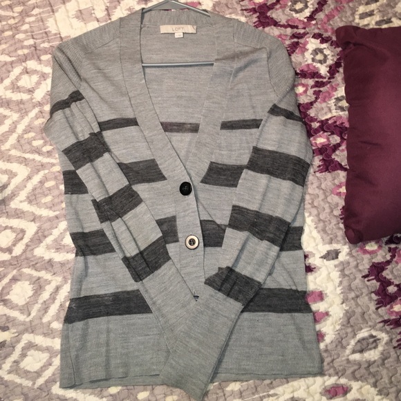 Loft lightweight gray cardigan