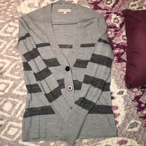 Loft lightweight gray cardigan